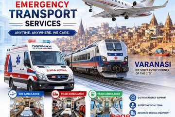 Panchmukhi Hi Tech Air Ambulance in Varanasi- Professional ICU Transportation