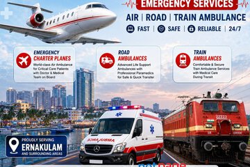 Panchmukhi Air Ambulance from Ernakulam - Critical Care Team Follows You Onboard