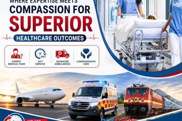 Panchmukhi ICU Train Ambulance in Patna- Affordable Medical Transport with 24 hours access