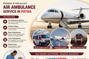 Use the Panchmukhi Air Ambulance in Patna with Dedicated Medical Team to Transfer Your Patient