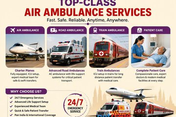 Choose Panchmukhi Air Ambulance with Emergency Care in Ranchi
