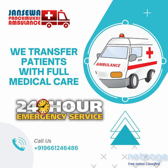 Dependable Road Ambulance in Patna at Low Fare by Jansewa Panchmukhi