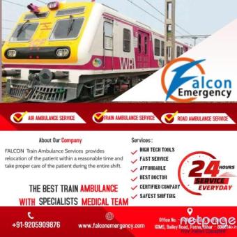 For Shifting Patients with Comfort Falcon Train Ambulance in Kolkata is the Best Option
