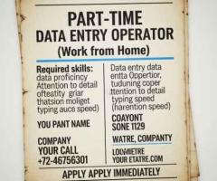Part-Time Data Entry Operator (Work from Home)
