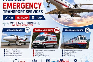Book the Best Panchmukhi Air and Train Ambulance in Varanasi for Advanced Medical Features