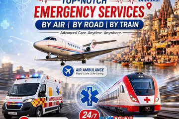 The Panchmukhi Air and Train Ambulance Service in Varanasi Provide Advanced Medical Facilities durin