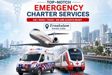 The Panchmukhi Air and Train Ambulance in Ernakulam Has A World-Class Support Team during Patient
